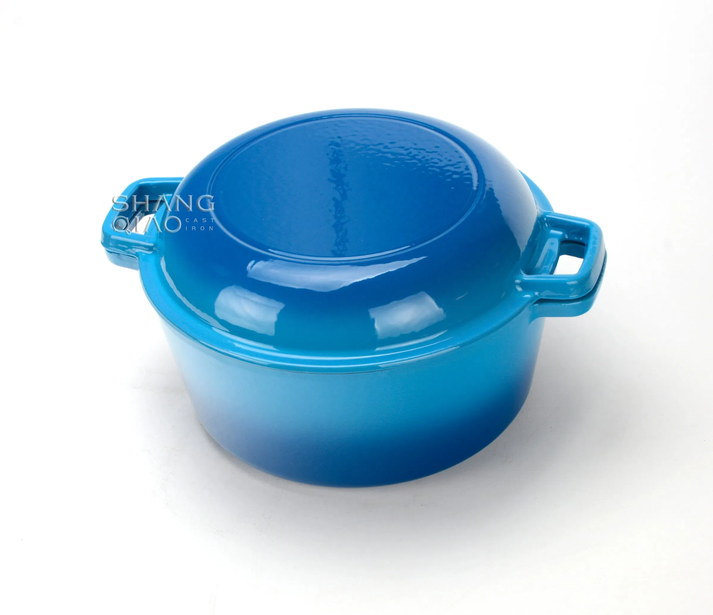 Чугунная эмалированная утятница с крышкой