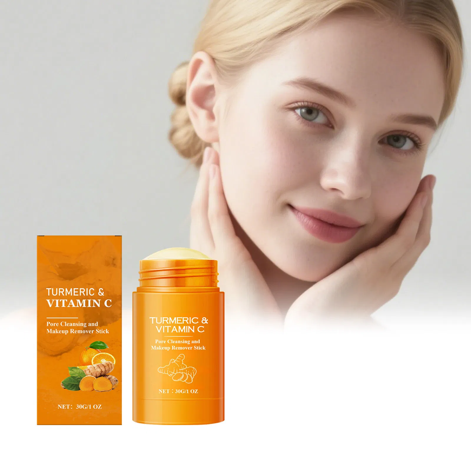 Private Label Face Deep Cleansing Balm Orange Avocado Natural Makeup Removal Stick Facial Cleansing Makeup Remover Stick