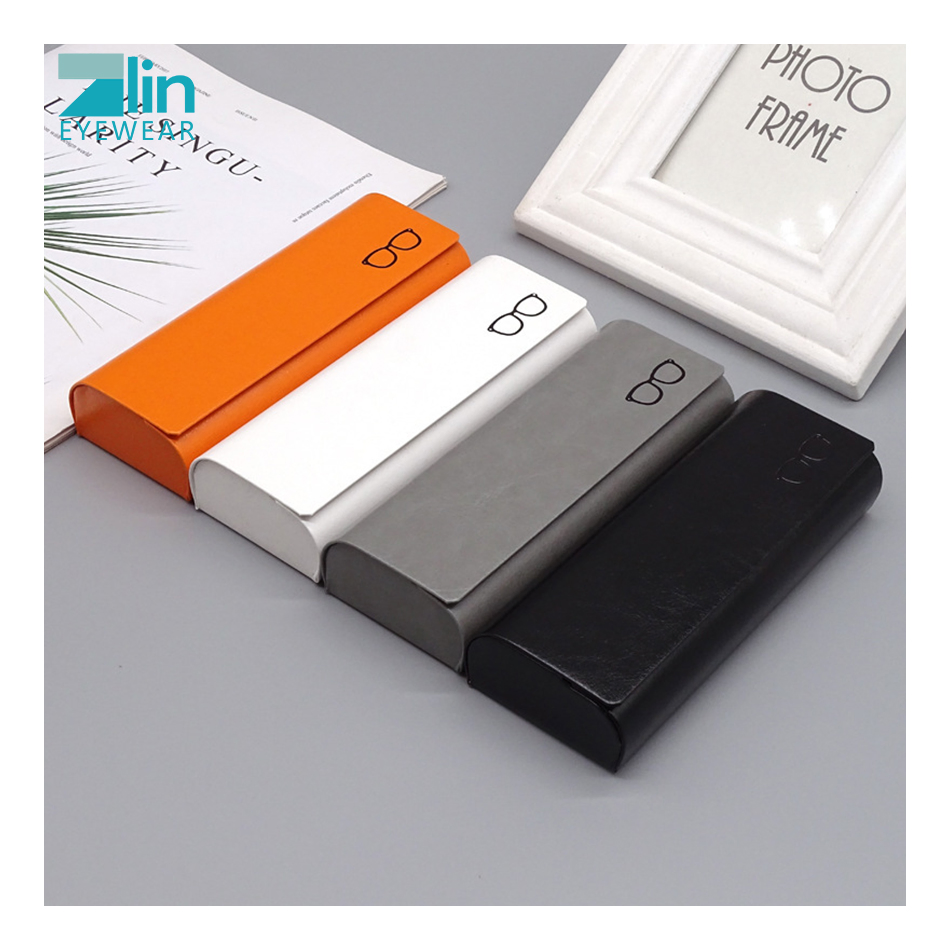 Zlin Eyewear Wholesale PU Leather Glasses Case Optical Handmade Paper Glasses Case Custom Logo