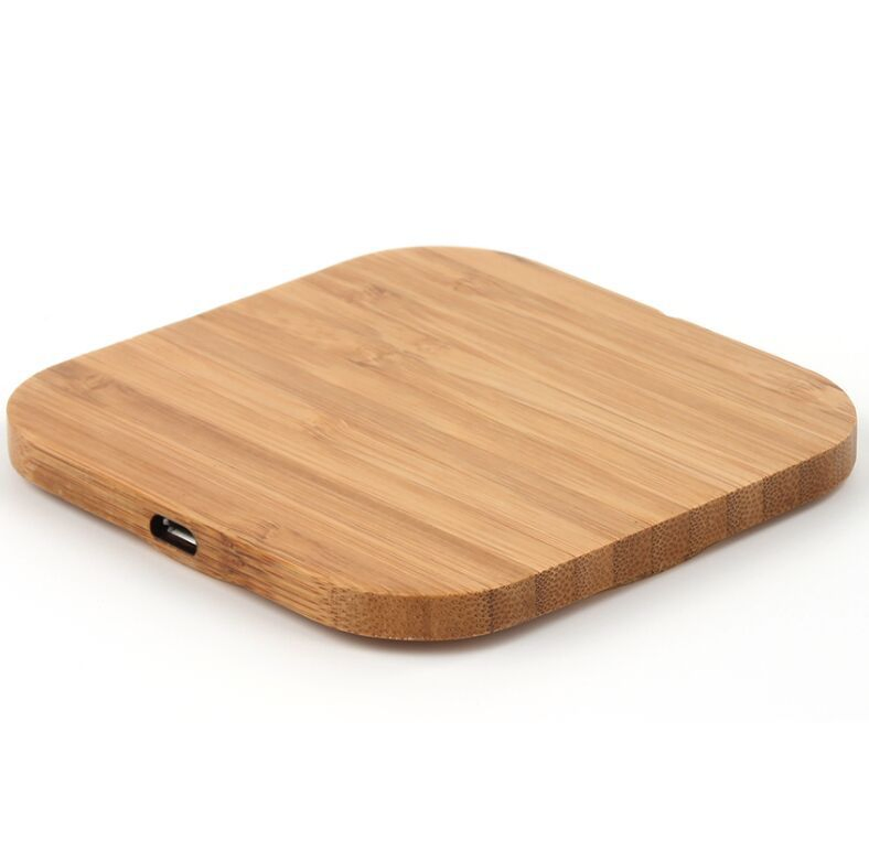 Wooden Bamboo Material Shell Eco Friendly Wireless Phone Charger 15W