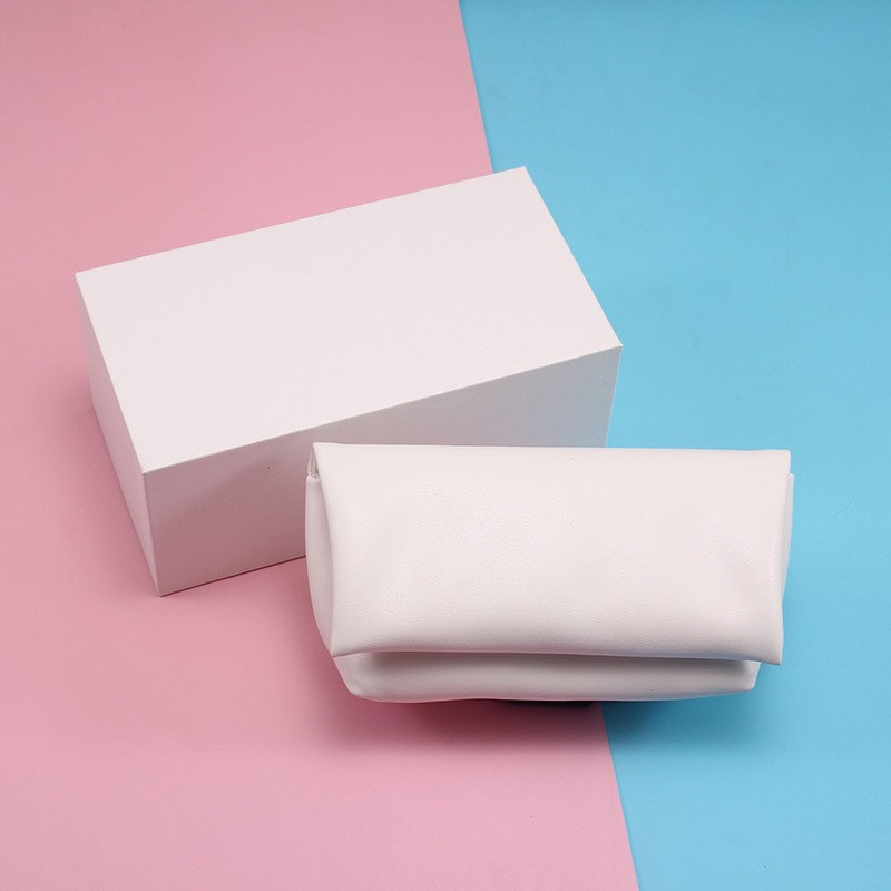 White Soft PU Leather Eyewear Gift Bag, Free Custom Logo Eco-Friendly