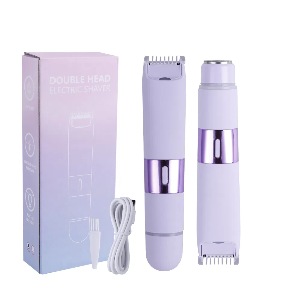2 in 1 Women Electric Shaver Dual Head Bikini Trimmer for Women