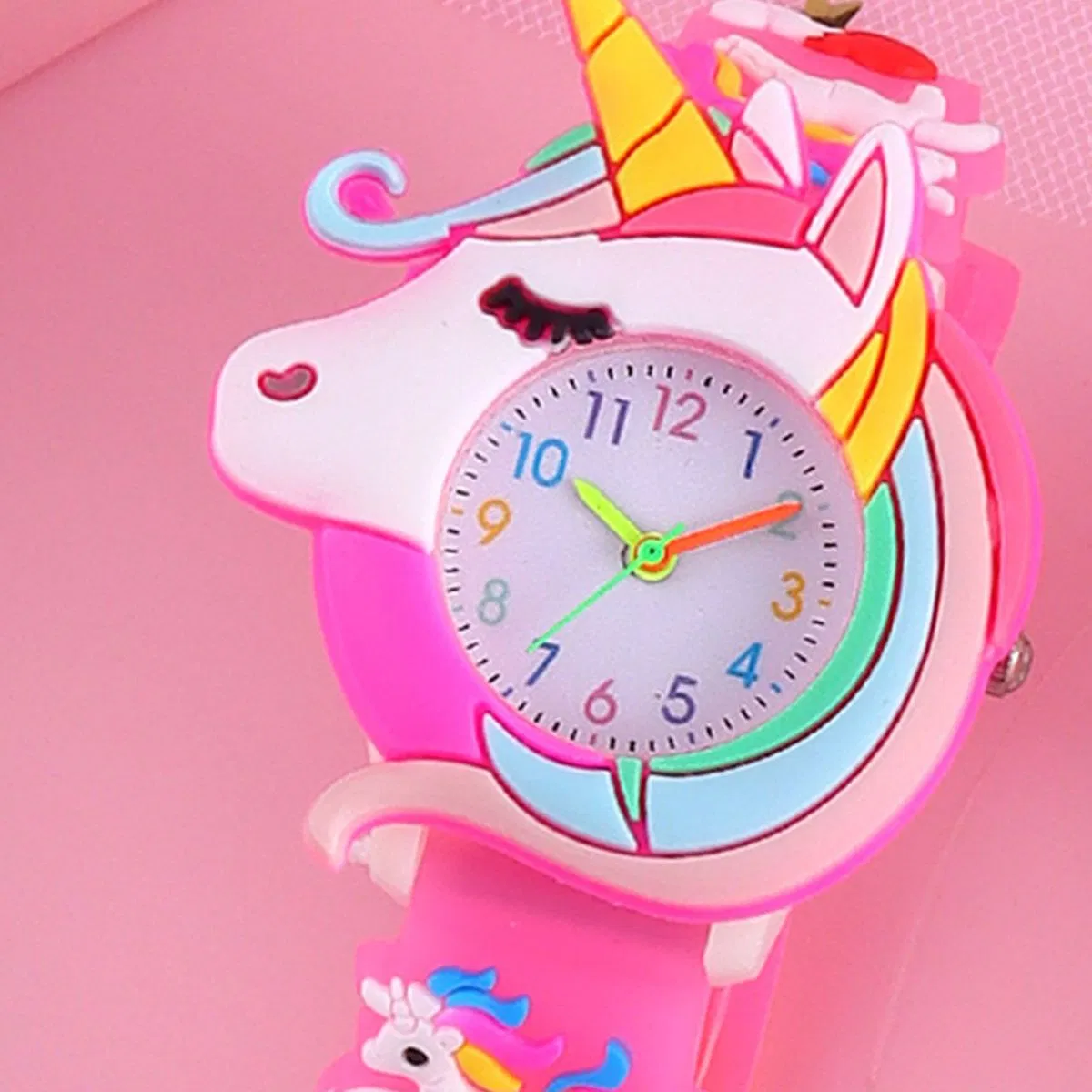 Silicone Unicorn Watch Cute Pink Cartoon Girl Child