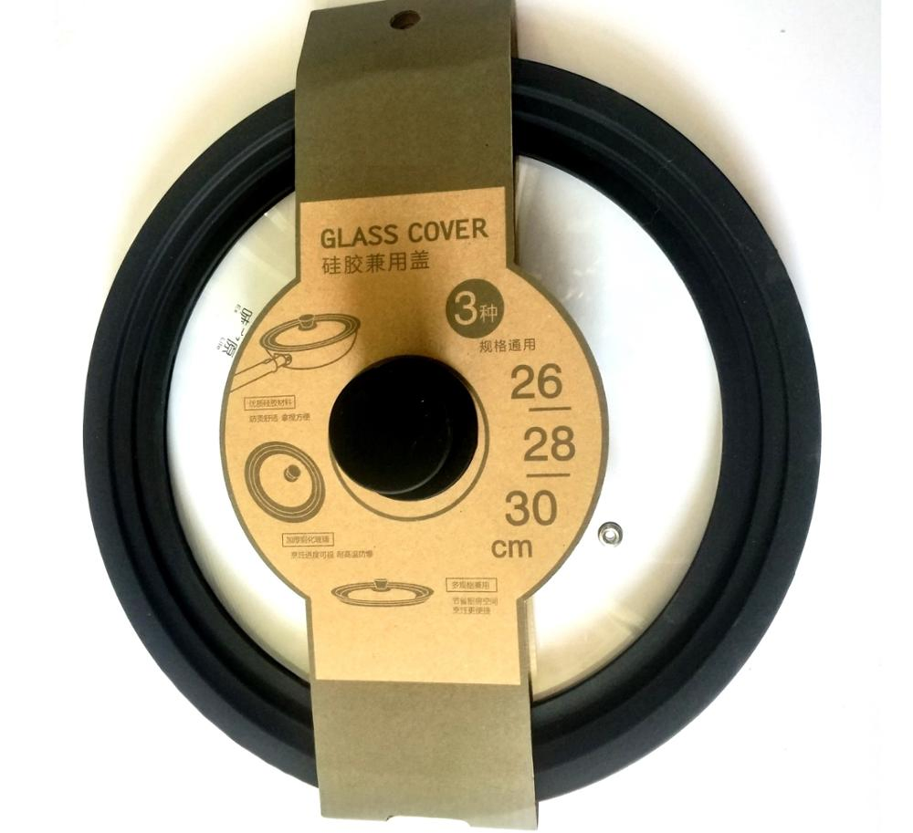 Universal FDA Food Grade Glass Silicone Pot Cover Lid