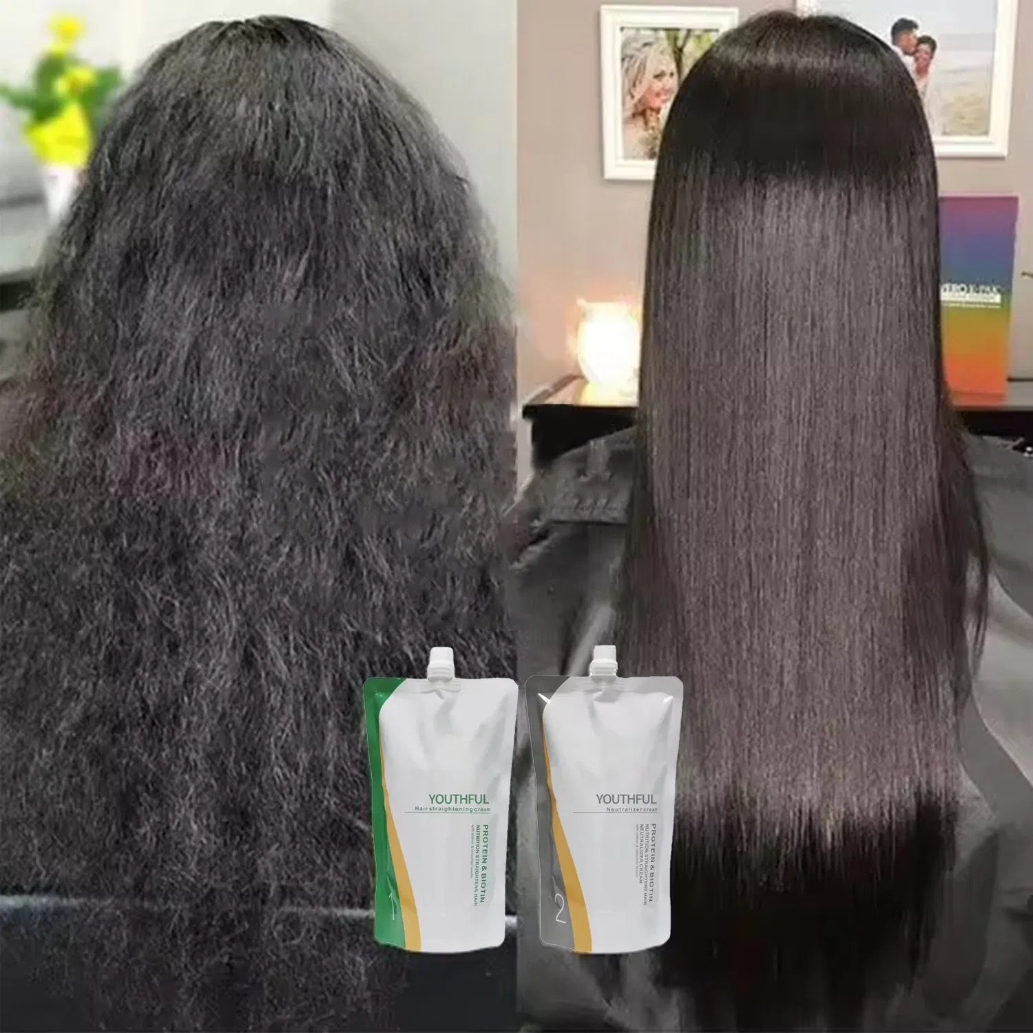 Long Lasting Smooth and Shine Best Permanent Treatment Hair Straightening Perming Cream