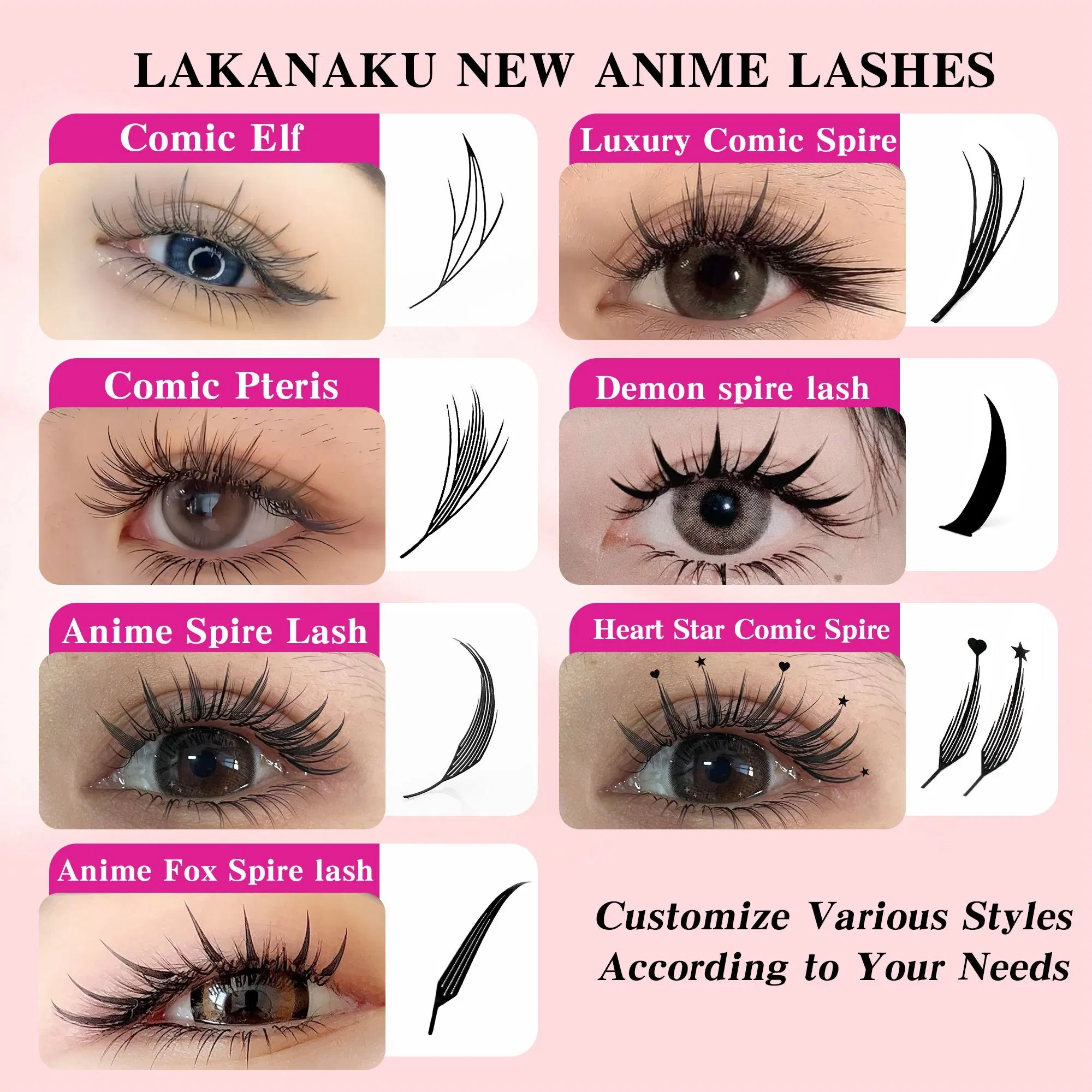 Handmade Korea PBT Fiber New Premade Fans Pointy Base Spire Eyelash