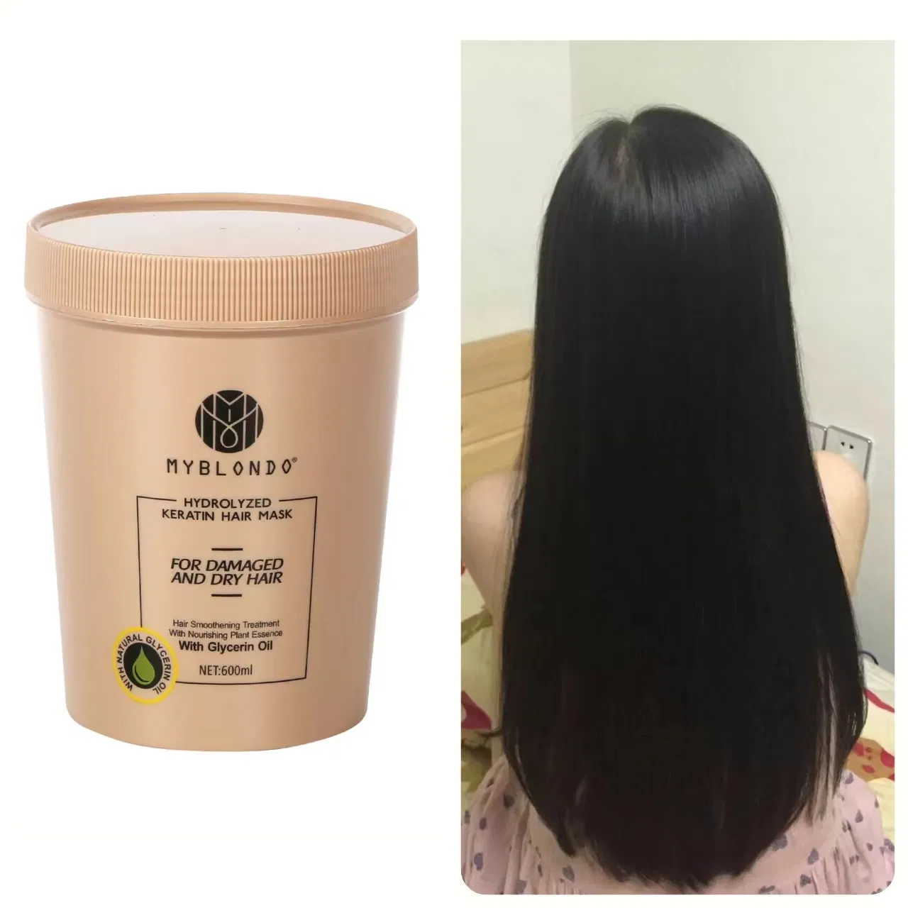 Hair Care Product Repair Damaged and Dry Hair Private Brand Hair Mask Treatment 600ml Professional Brand OEM