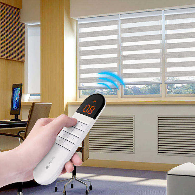 Manufacturer Double Layer Electric Day and Night Zebra Roller Blinds