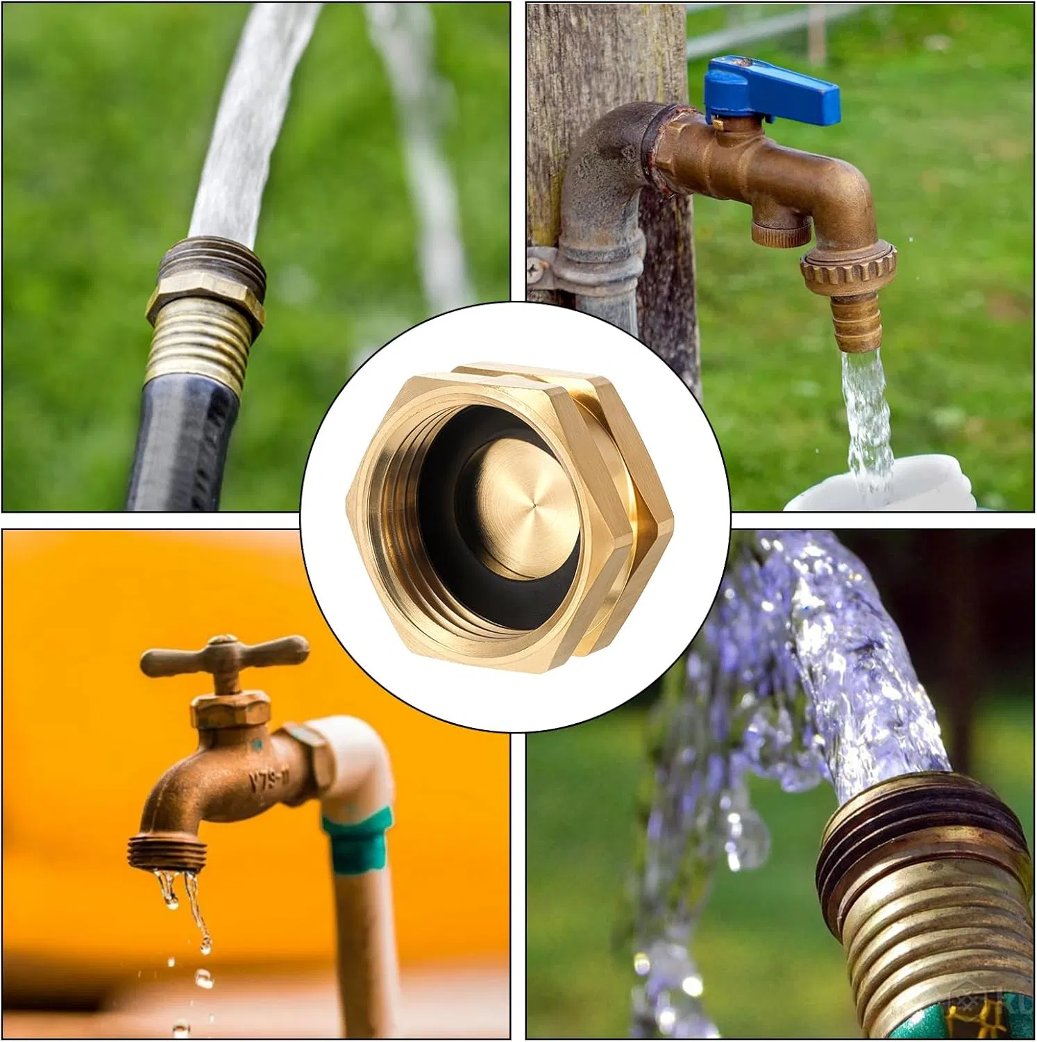Durable Brass Garden Hose End Cap with Leak-Proof Gasket