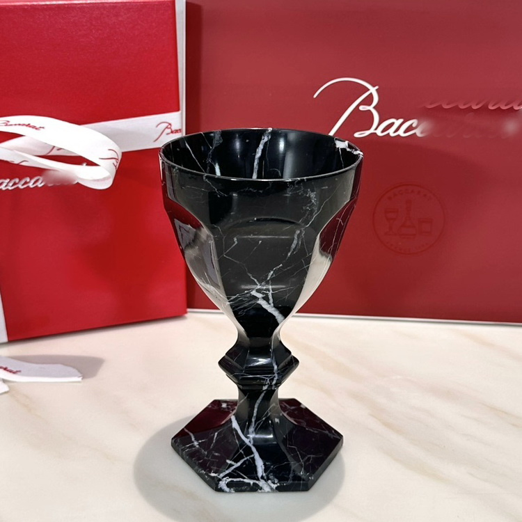 Elegant Baccarats Marble Red Wine Cup Large Transparent Crystal Glass Luxury Colored Design for Cocktail & Wine Serving