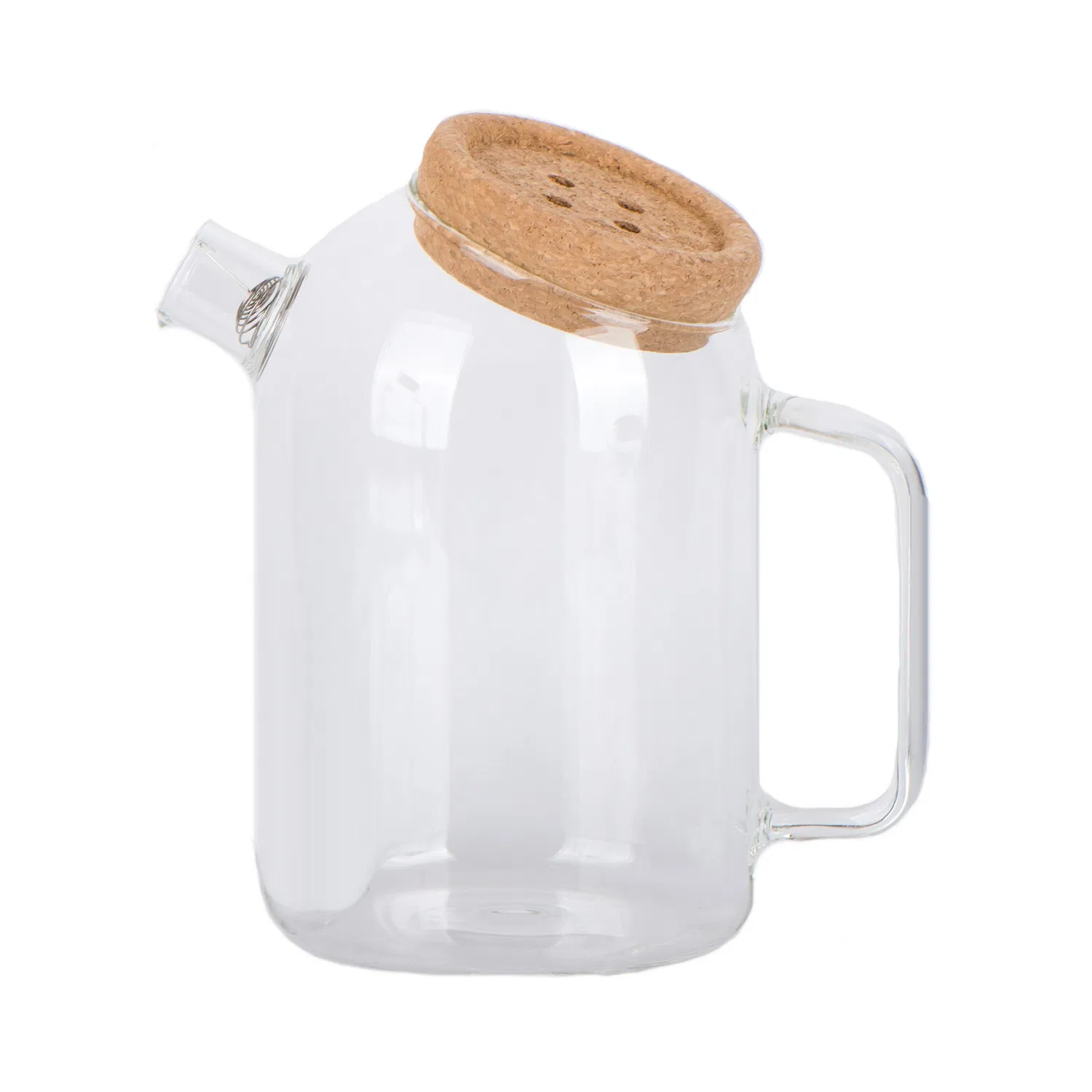 Borosilicate Glass Pitcher for Water and Juice Heat Resistant with Cork Lid