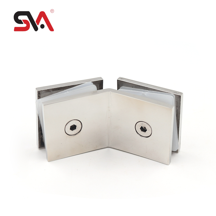 Museum Gallery Auction Toughened Glass Display Case Stainless Steel Door Clamp