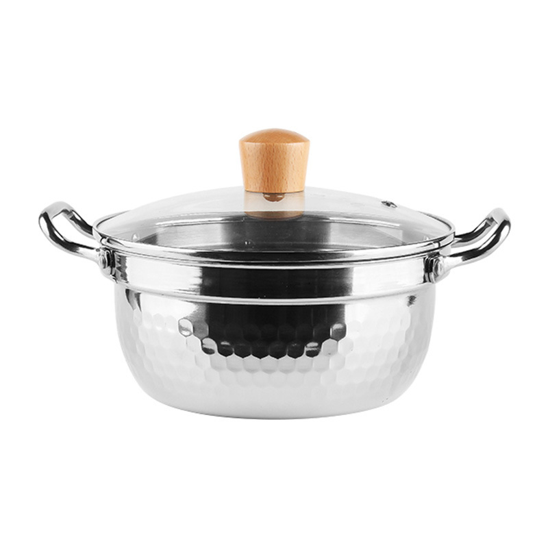 Stainless Steel Yukihira Soup Pot with Thickened Steamer Double-Ear Cooking Pot