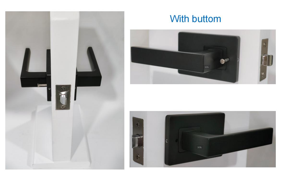 Japanese Silent Three Bar Door Lock Set Without Key Lock with Handle Wooden Door Lock for Interior Bathroom Door