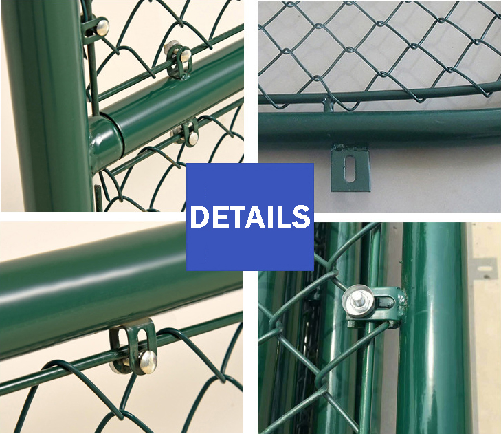 Soccer Filed Net Powder Coated Black Chain Link Fencing