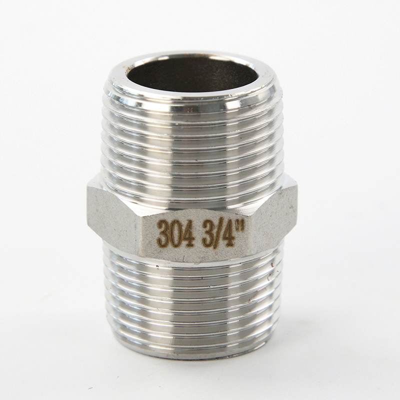304 Stainless Steel Hex Nipple with Thickened Compressible Gasket (can withstand pressure 60 kg)