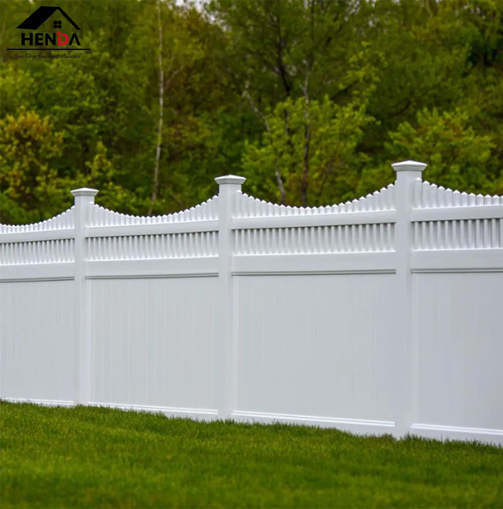 Elegant PVC Vinyl Fence/ User Friendly Assembled Semi Privacy and Long Lasting Garden Partition