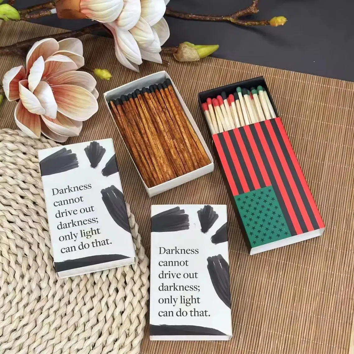 4 Inches Candle Matches Incense Wood Logo Safety Matches Hotel Bulk Box Match