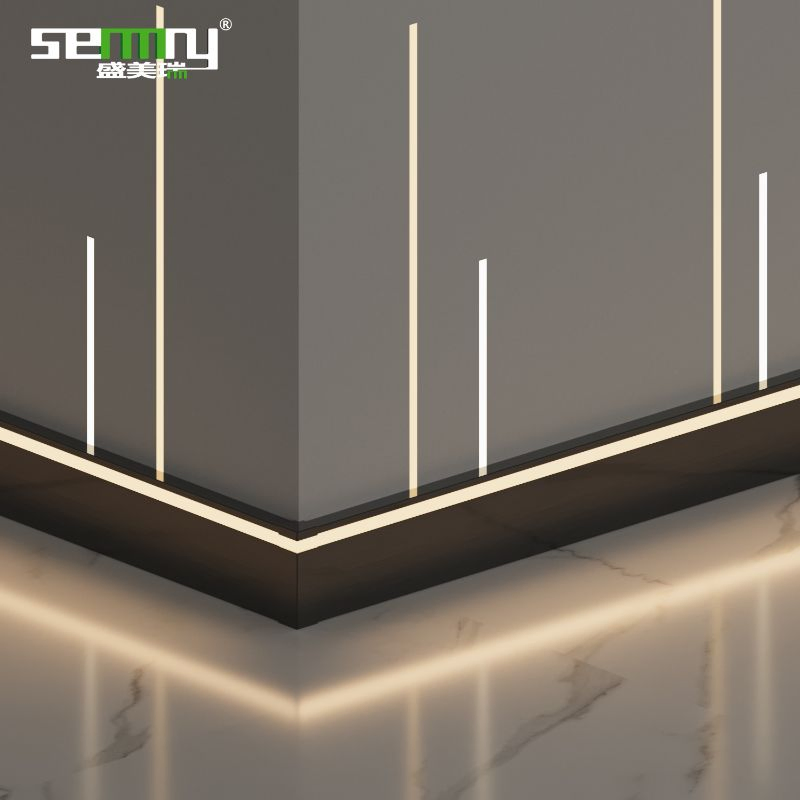 Skirting Board Aluminium Aluminium Black Baseboard Wall Flooring LED