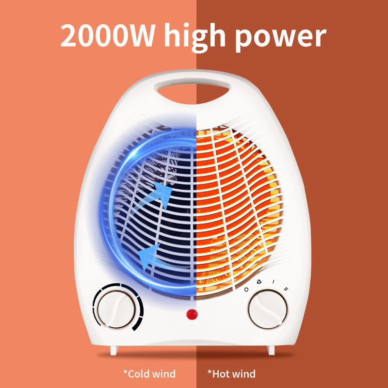 1, 500-Watt Personal Desktop Fan Heater for Home&Office Use