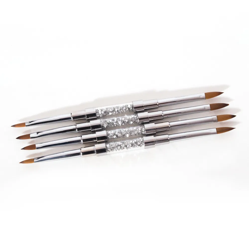 Guyo Silver Two Way 100% Pure Sable Acrylic Brush Customizable Logo