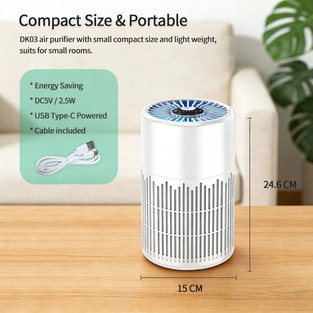 Портативный очиститель воздуха с УФ-стерилизацией и аромадиффузором