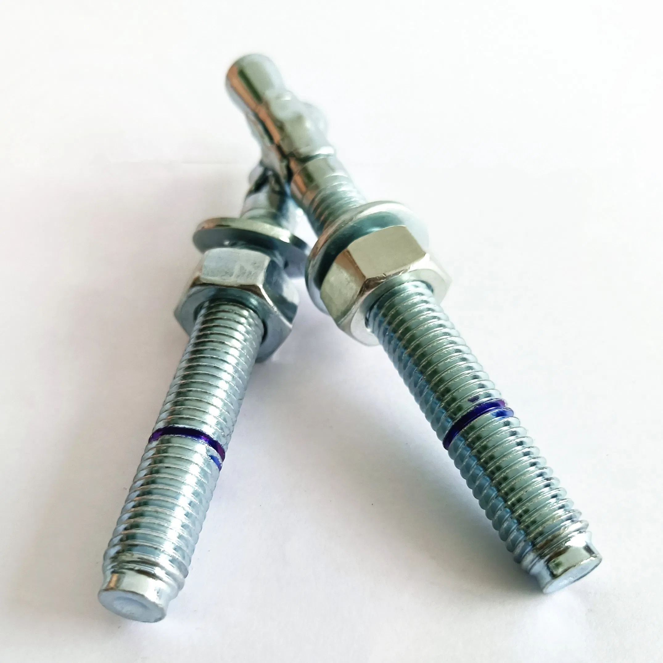 M16X100 Wedge Anchor Throughbolt Expansion Concrete Fastener Carbon Steel Stainless Thread Bolt Yzp Wzp Zinc Building Material