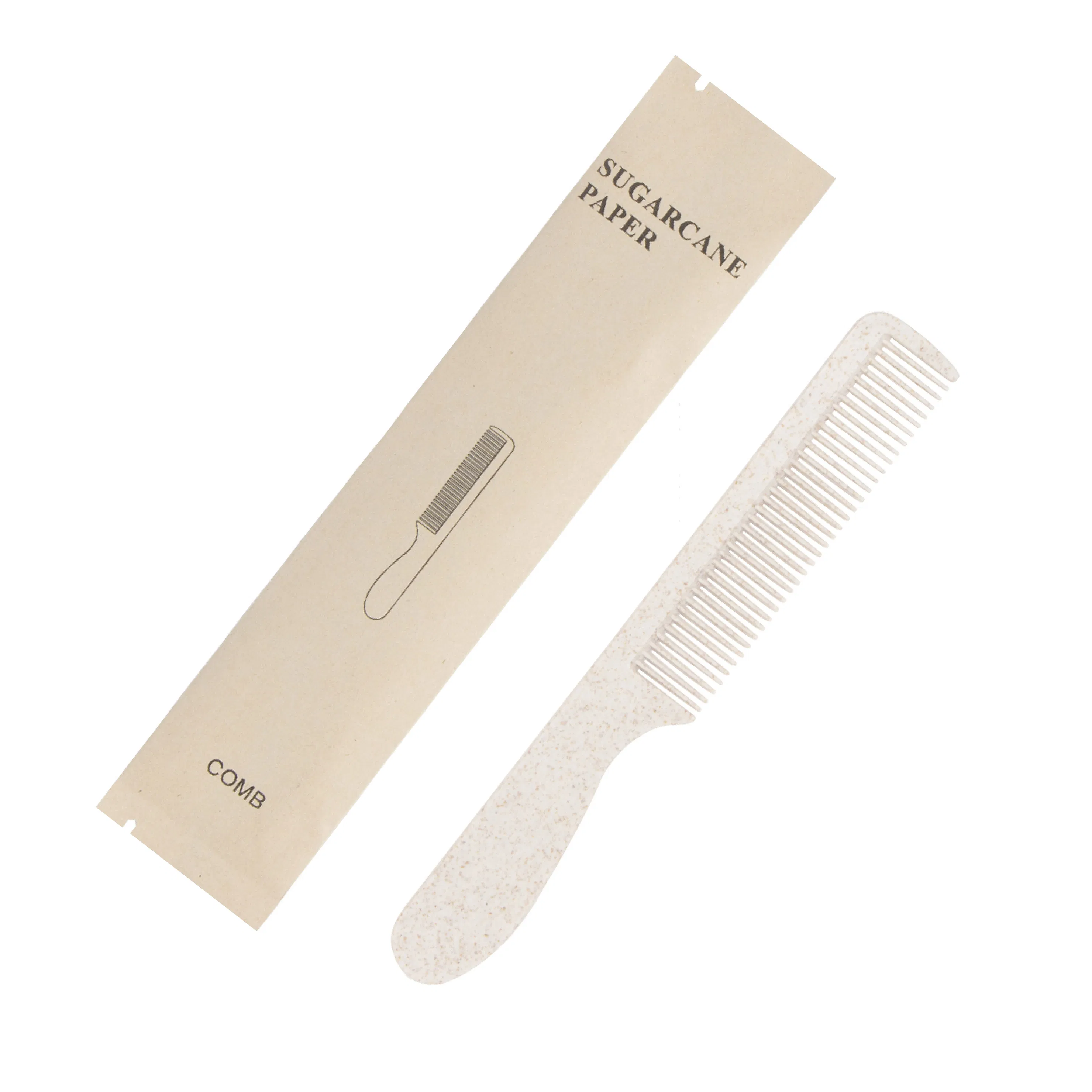 Hotel Disposable Wheat Straw Comb Individually Wrapped Suitable for Hotels, Resorts, SPA