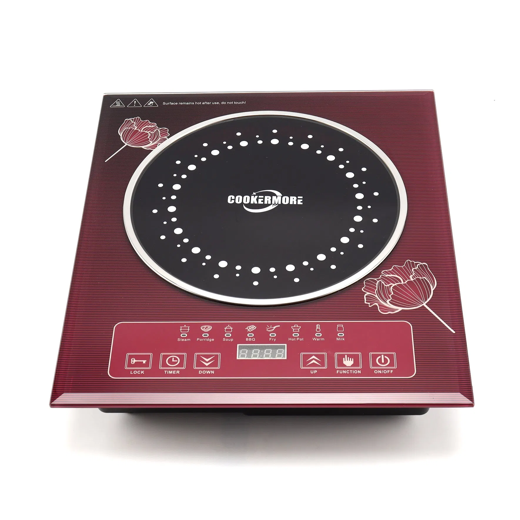 Glass Crystal Plate 2000watt Botton Control Induciton/Infrared Cooker