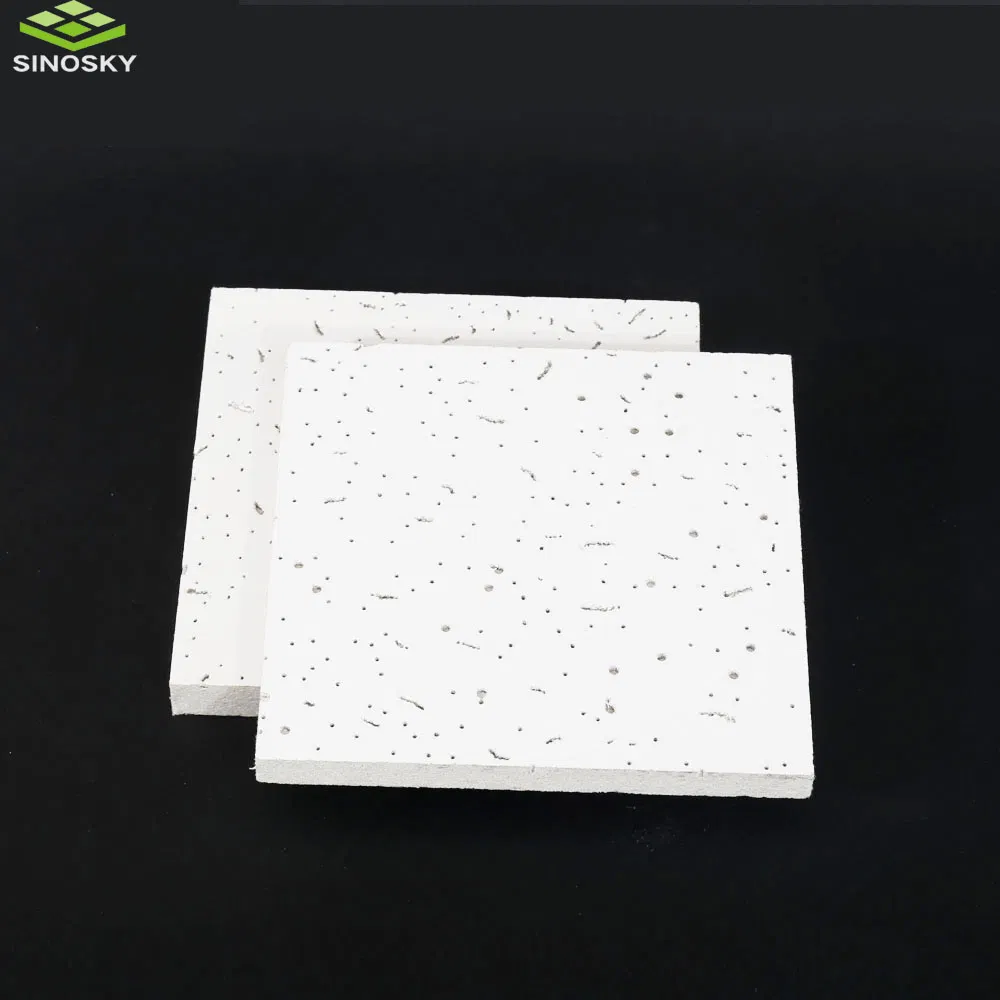 600*600mm Sound Absorption Acoustic Mineral Fiber Board for Ceiling Decoration