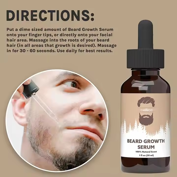 Natural Regrowth Beard Serum Thickening Nourishing Strengthening Beard Anti-Loss