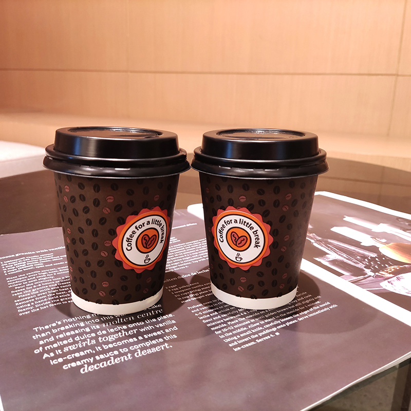 Eco Compostable Biodegradable PLA Bamboo Fiber Coffee Disposable Single Wall Paper Cup