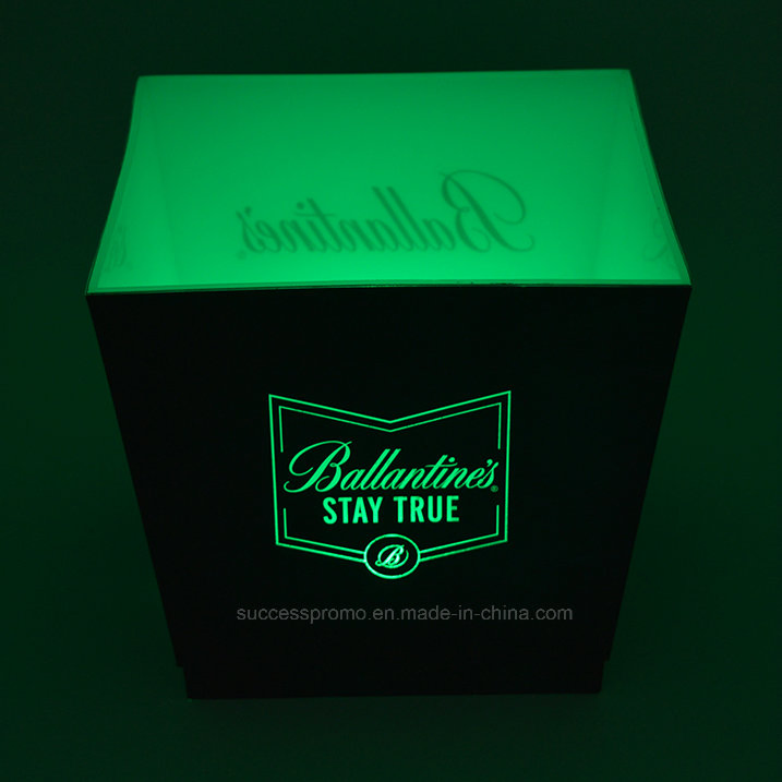 Wholesale Light up White LED Ice Bucket for Promotion Purpose