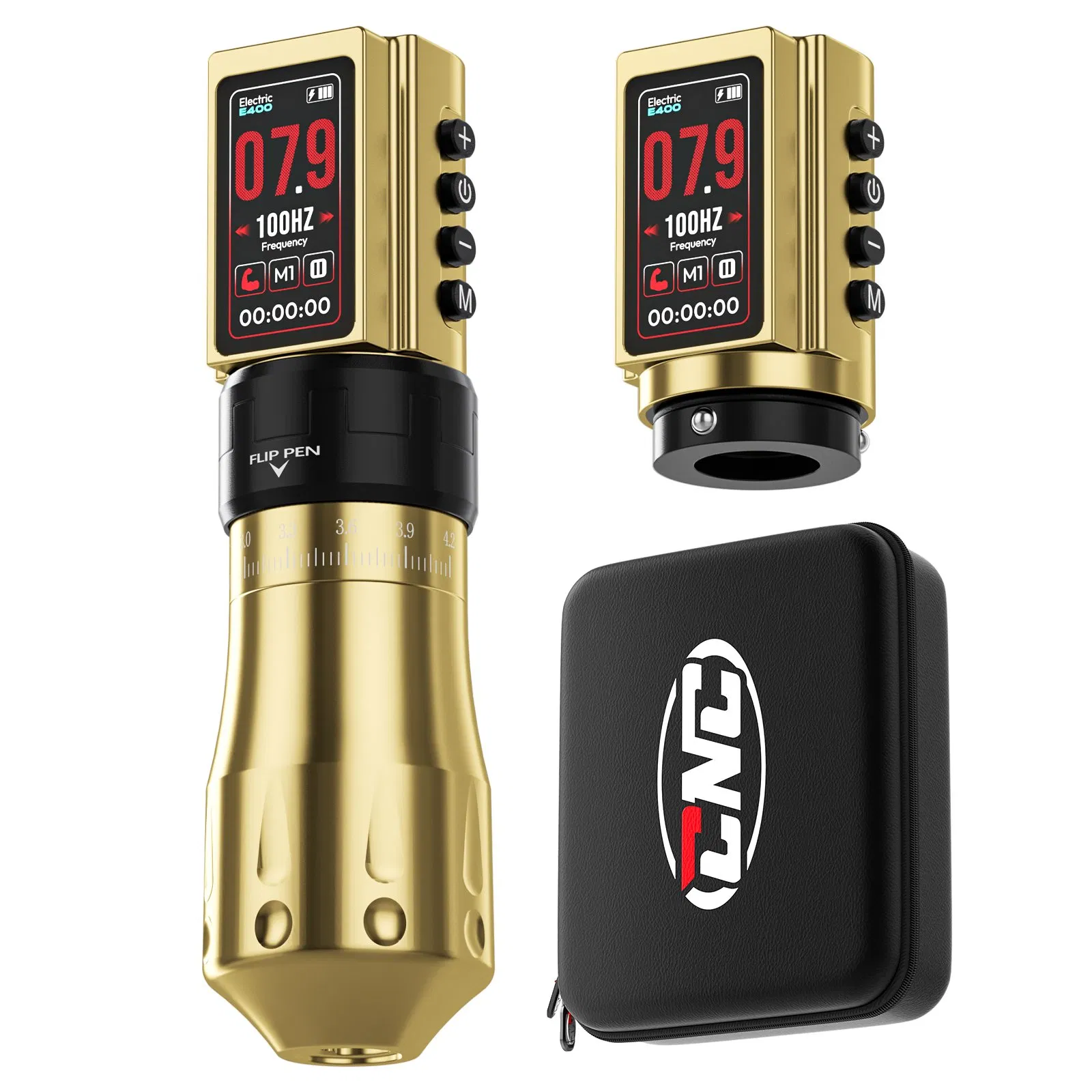 CNC E400 Adjustable Stoke 1800 mAh Battery Memory Mode Wireless Tattoo Machine