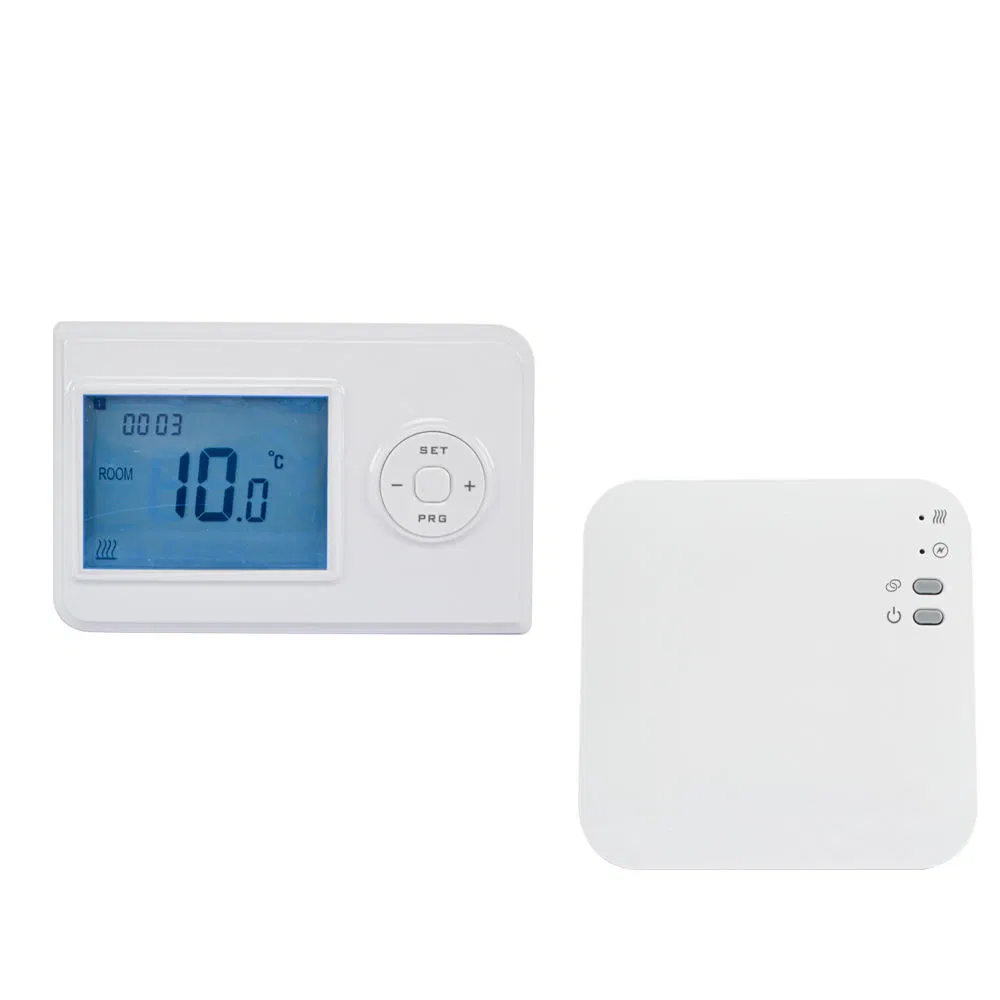 1.5V Batteries Anti-Flammable ABS Digital Display Boiler Control Wireless Thermostat with Receiver
