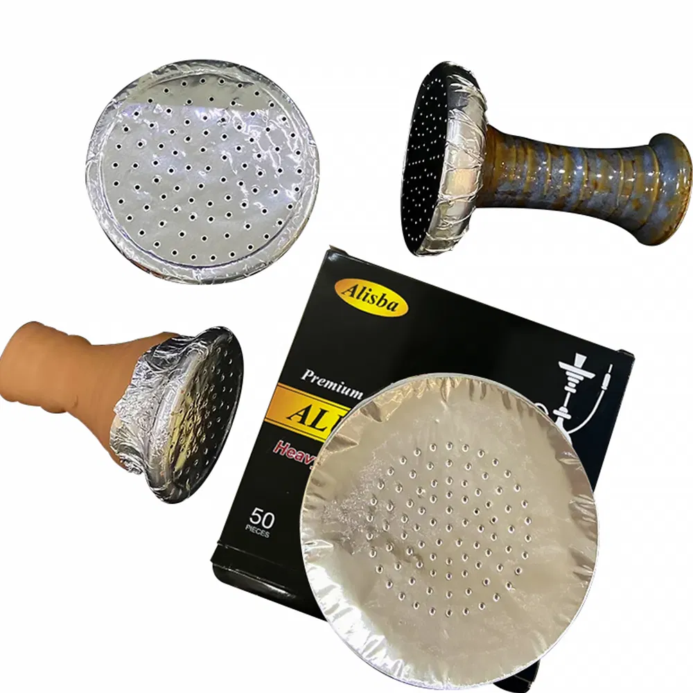 New Pre Poked Hookah Shisha Precut Hookah Foil for Smoking Thin Perforated Aluminum Foil Papers