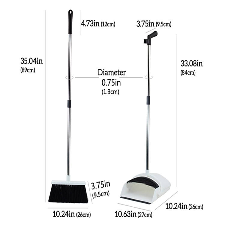 Ergonomic Upright Stand-up Broom Brush for Effortless Cleaning