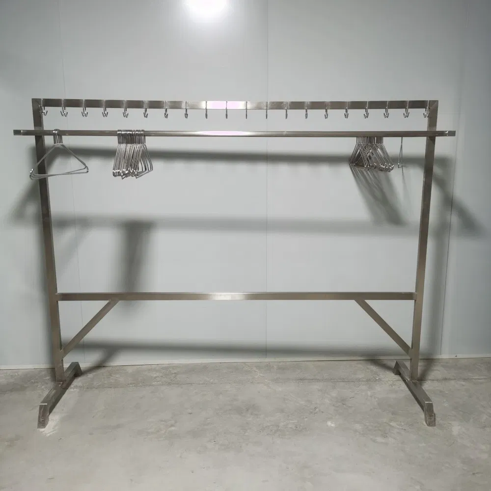 Adjustable Stainless Steel Clothes Rack for Slaughterhouse and Food Industry