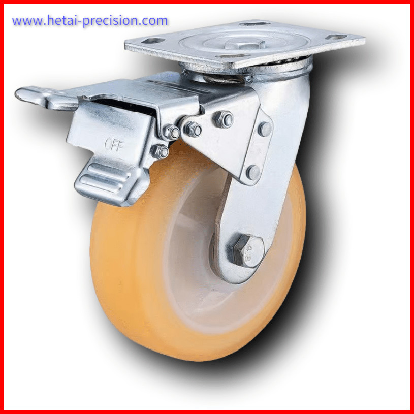 Custom Swivel Industrial Caster Wheel PU Caster Wheel Rubber Caster Wheel Rigid Caster Wheel Trolley