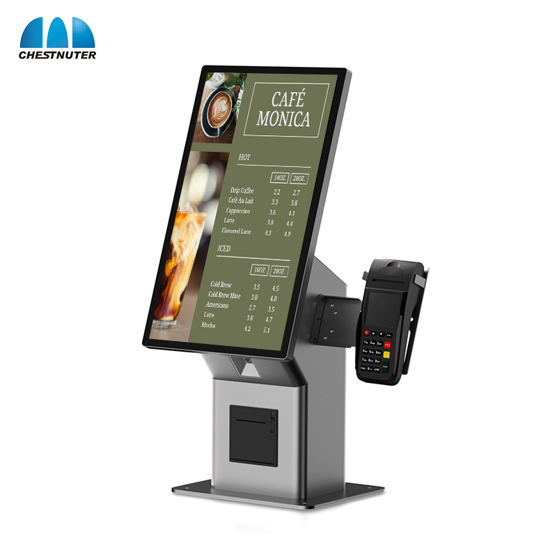 21.5 Inch Android Catering Touch Screen Food Ordering Self Service Kiosk Payment for Burger Shop