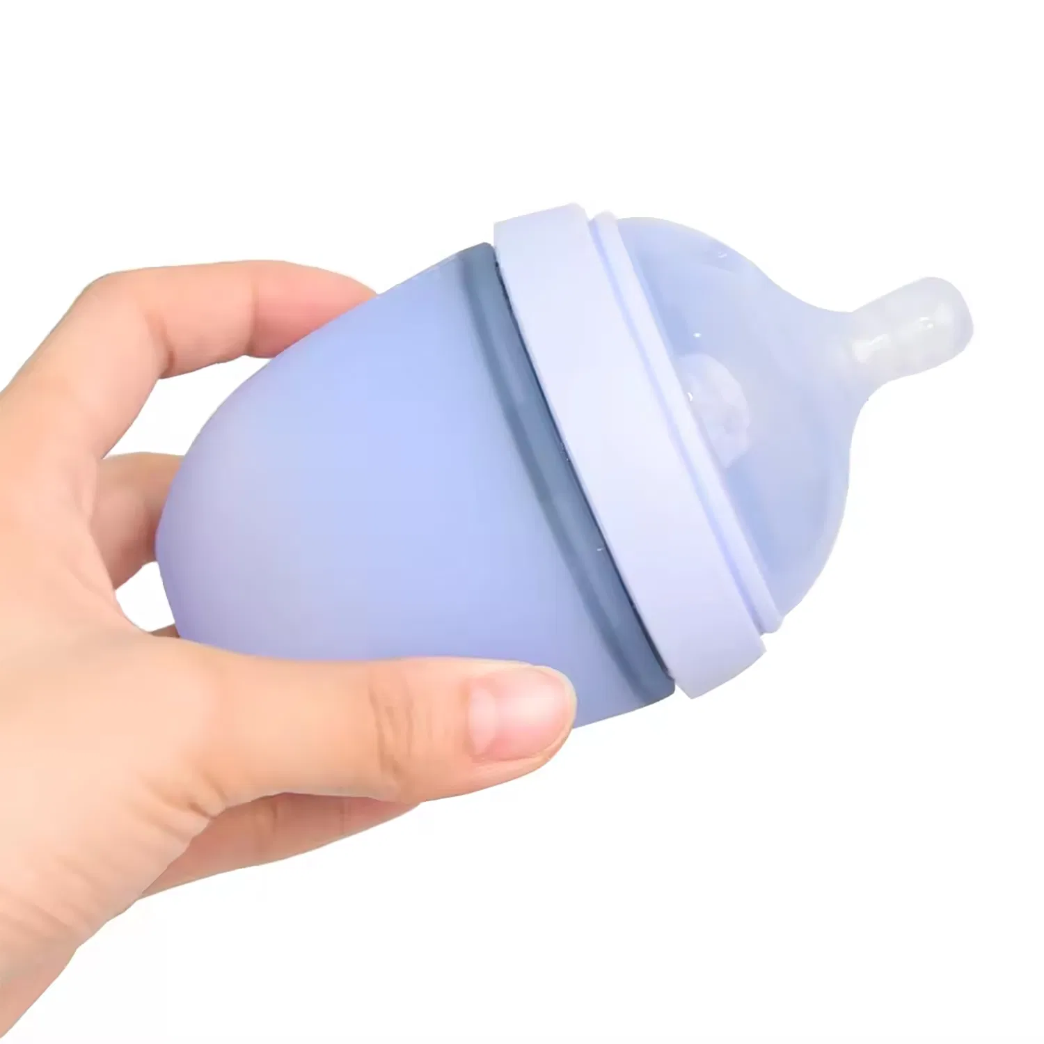 Pba Free Food Grade Custom Silicone Newborn Baby Feeding 150ml Bottle Compact Travel Design with High-Quality Nipples