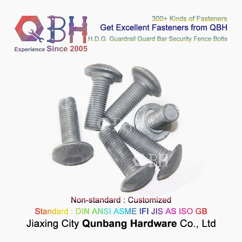 Qbh Cusromized Hot Dipped Galvanized Carbon Steel Highway Road Guardrail Guard Bar Security Fence Screws