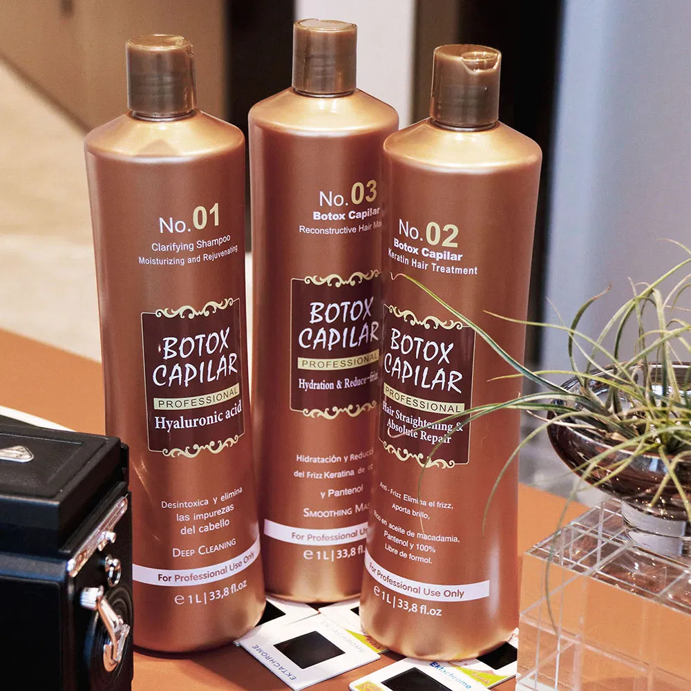 Wholesale Anti-Frizz Moisturizing Repairing Keratin Botox Capilar Hair Care Shampoo and Conditioner Hair Treatment Set