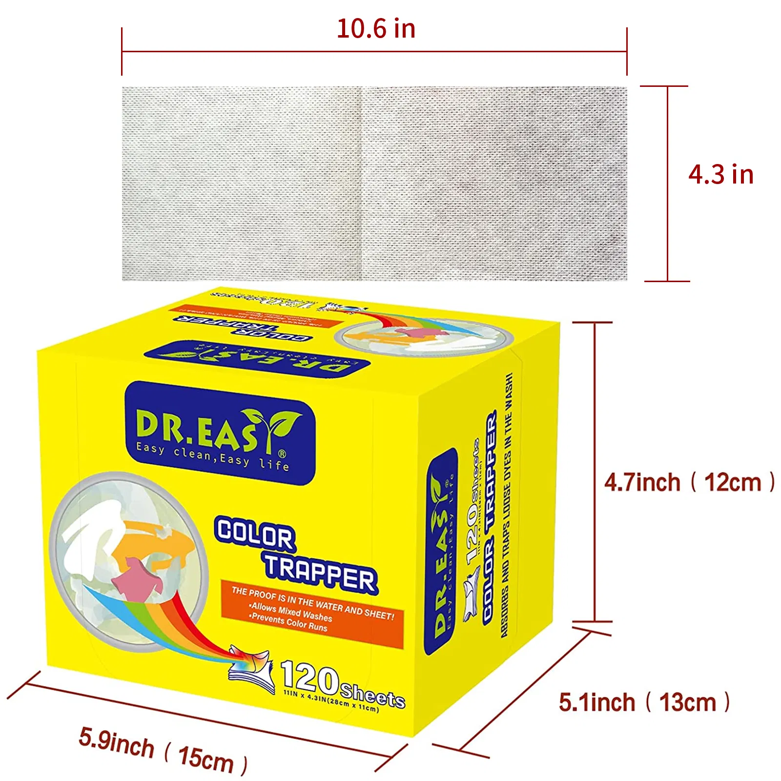 Dye-Trapper Color Catcher Sheets for Laundry