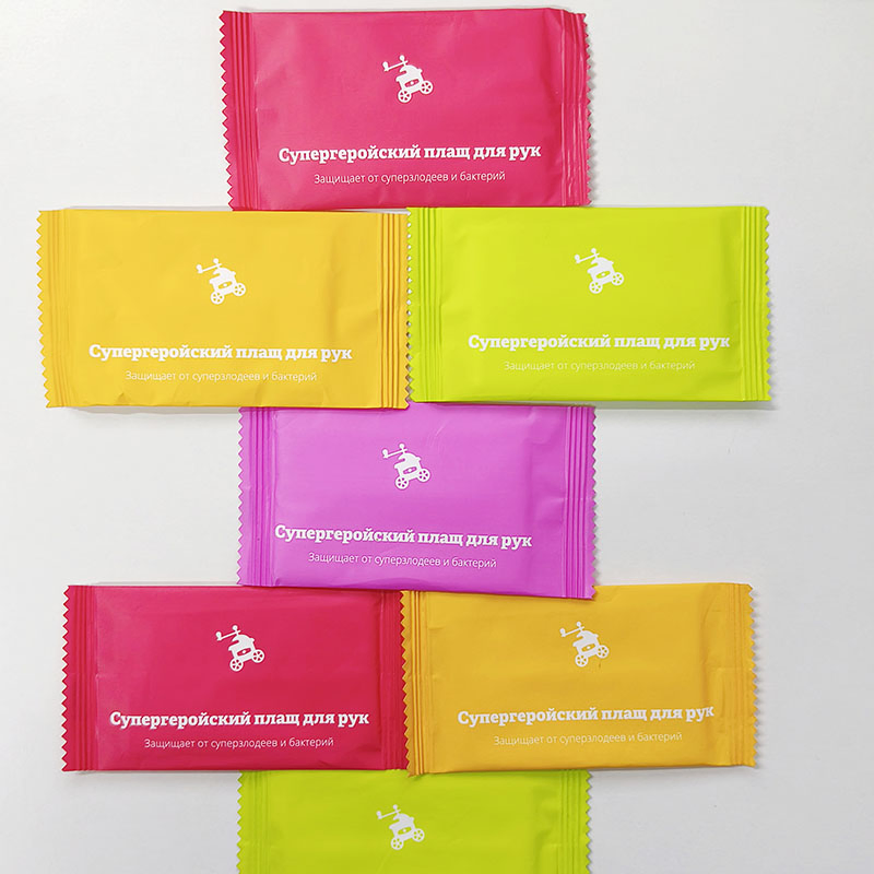 Single Pack Hygenic Antibacterial Wet Wipes Nonwoven Fabric Cleaning Tissues