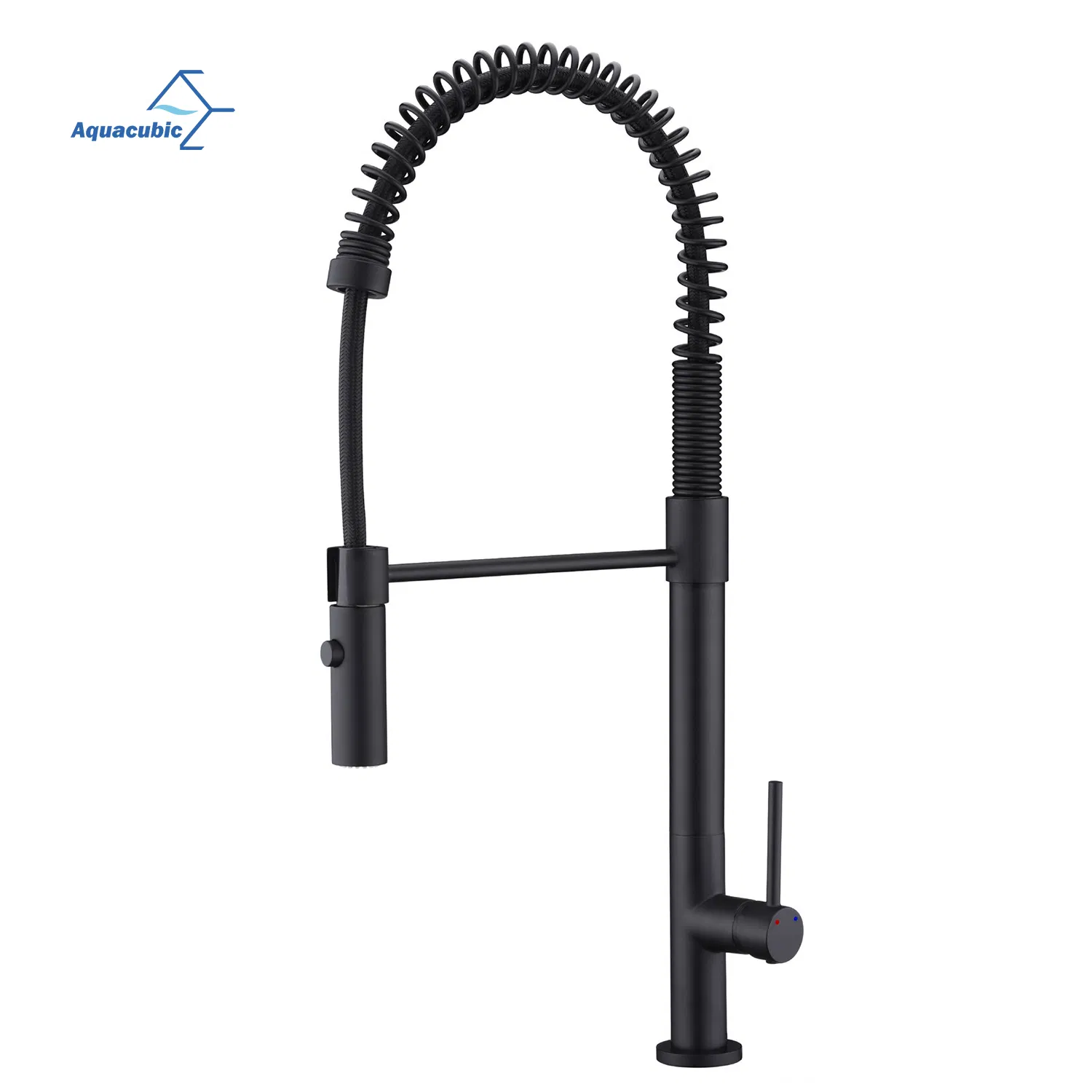 Кухонный смеситель однорычажный, черный, латунь