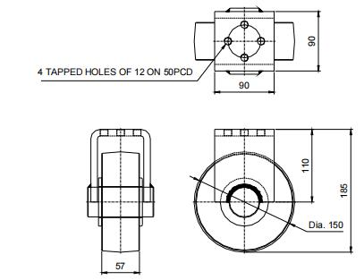 Transformer Wheel with Four Threaded Holes Fixed Bracket