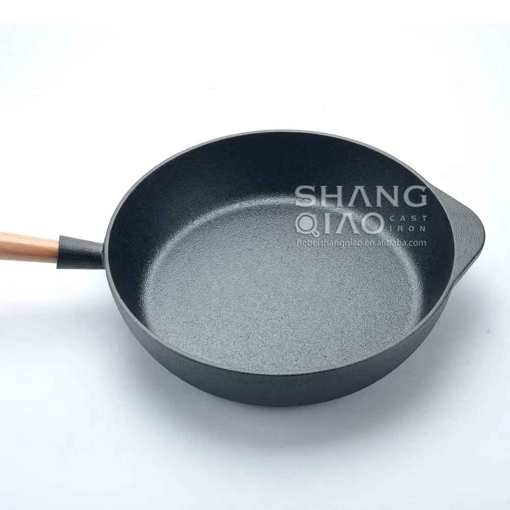 Чугунная сковорода-вок для жарки, 28 см