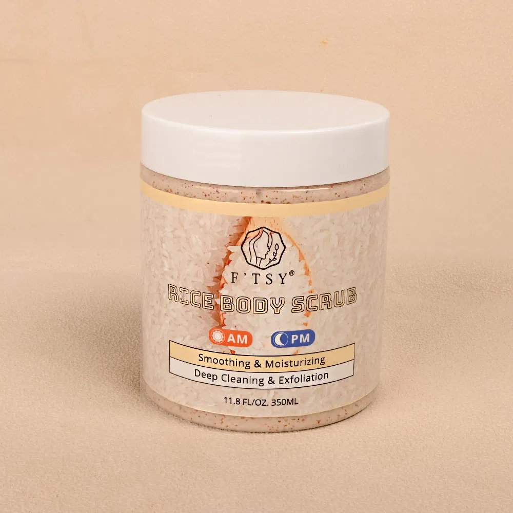 Private Label Exloliating Deep Cleaning Bath Sugar Rice Body Scrub