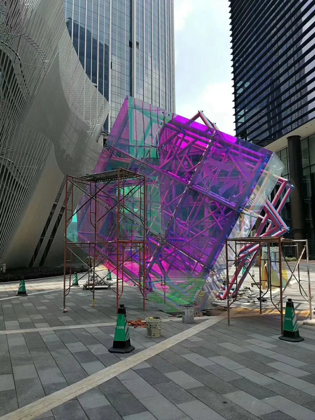 Customized Size 5mm 6mm Coating Dazzle Colour Glass for Building/Decoration